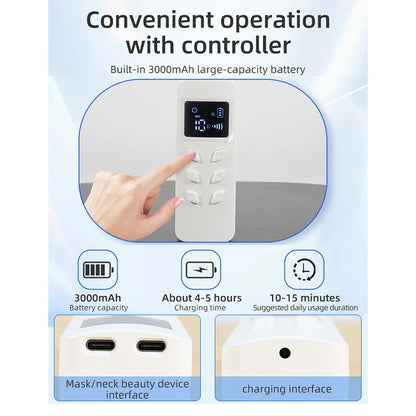 Masque LED Visage & Cou ReVa™ | Photothérapie Clinique Anti-Âge