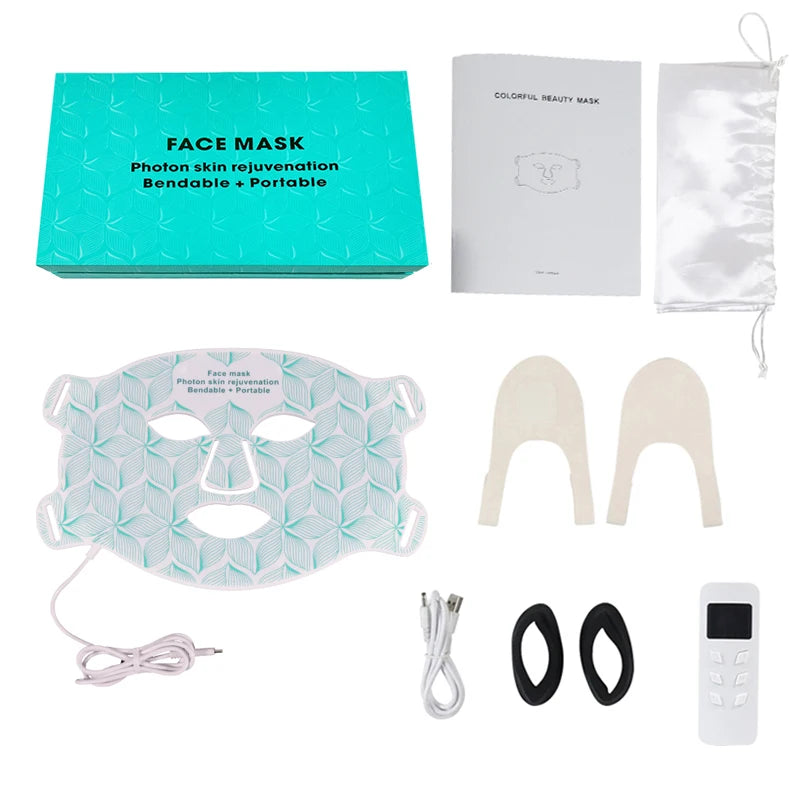 Masque LED Visage & Cou ReVa™ | Photothérapie Clinique Anti-Âge