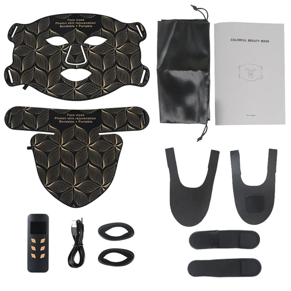 Masque LED Visage & Cou ReVa™ | Photothérapie Clinique Anti-Âge